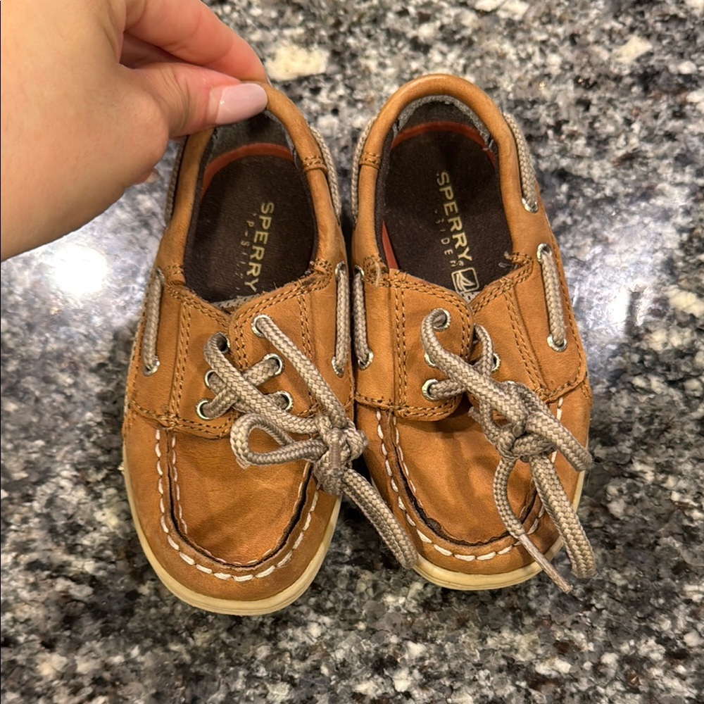 Sperry Brown Moccasins with Rawhide Laces and Non-Marking Sole